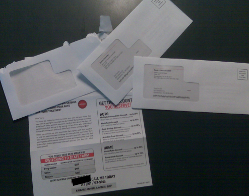 Man Receives 16 State Farm Junk Mailings In One Month