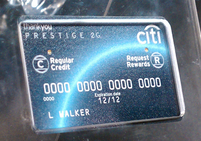 Citi Testing Card With Button That Lets You Choose To Pay With Reward Points