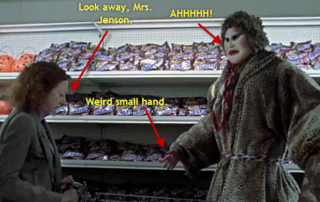 If This Snickers Lady Scares The Crap Out Of You, You Are Not Alone