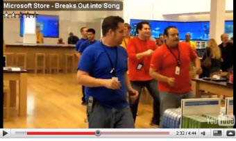Microsoft Store Employees Cruelly Forced To Dance For The Internet