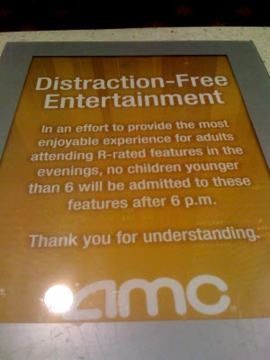 AMC: No Kids After 6pm In R-rated Movies