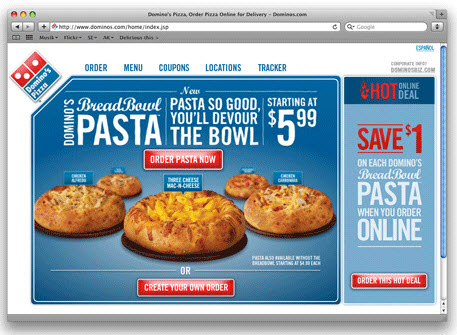 Domino's: Eat Your Pasta. In A Bread Bowl.