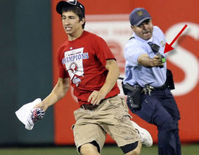 17-Year-Old Philly Fan Runs On Field Gets Tasered In Front Of 44k