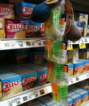 Kroger Conveniently Places Plastic Shot Glasses Next To Jell-O