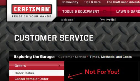 Craftsman Doesn't Have The Ability To Cancel A Duplicate Order