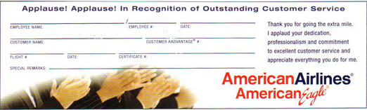 Say Thanks To AA Employees With Slips Of Paper