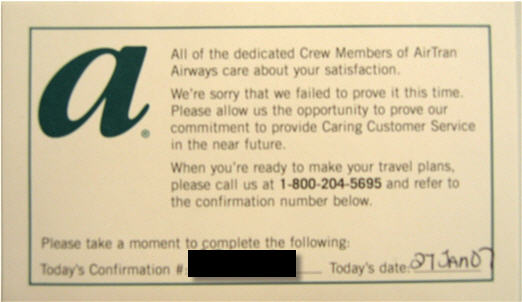 AirTran: Here's Your Pretend Voucher, Have Fun Redeeming It