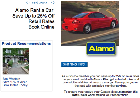Alamo, Rudely, Doesn't Honor Costco Discount