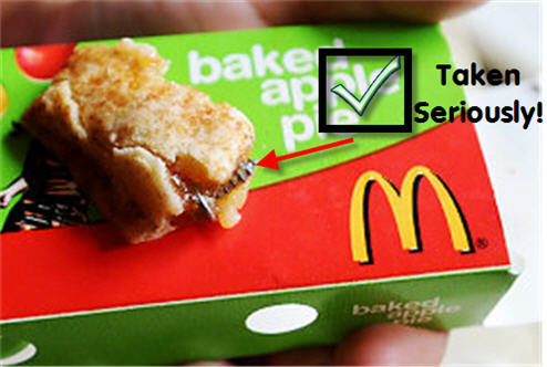 McDonald's Takes Baking Metal Screws Into Their Apple Pies "Very Seriously"