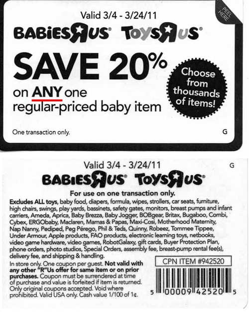 What Can This Babies R Us Coupon Actually Be Used For?