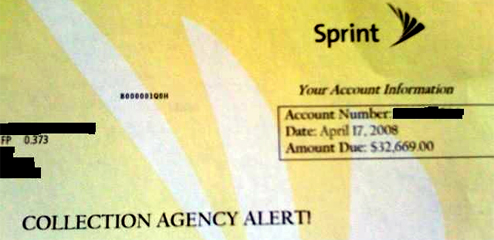 Sprint Sends You Bill For $32,669