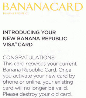 Banana Republic Sends You A Mysterious Visa Credit Card After You Opted Out