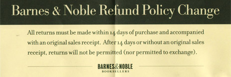 Barnes & Noble Limited Receipt Policy Won't Go National Until October?