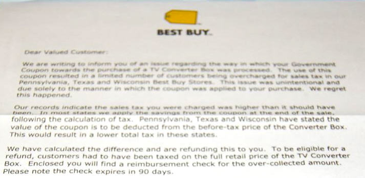 Best Buy Apologizes For Charging You Too Much Tax On Your DTV Converter Box