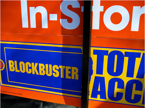 Blockbuster Store Requires New Members to Sign Up For Online Service?