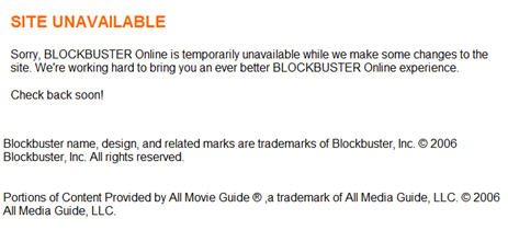 Sorry, Blockbuster Is Not Available