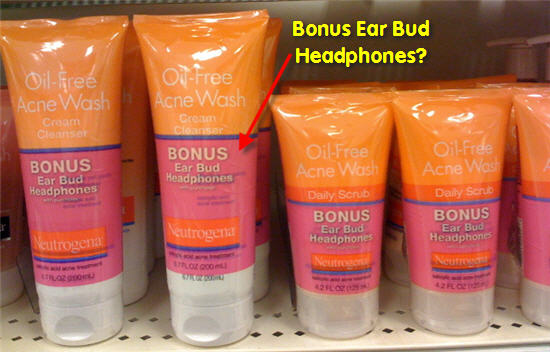 Neutrogena Face Wash Comes With Free Headphones. What?