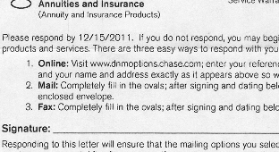 Chase Sends Letter To Non-Customers To Tell Them They Have To Opt Out Of Receiving More Unwanted Mail