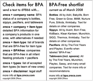 Get Info On BPA-Free Baby Products Via Text Messaging