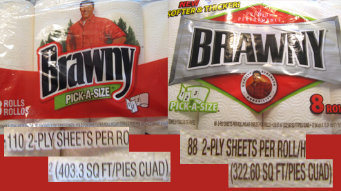 Brawny Paper Towels Shrink By 20% While Price Goes up 6%