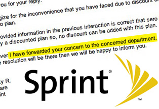 Sprint Invents New "Concerned Department"