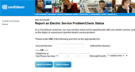 ConEd Asks You To Report Your Power Outages Online