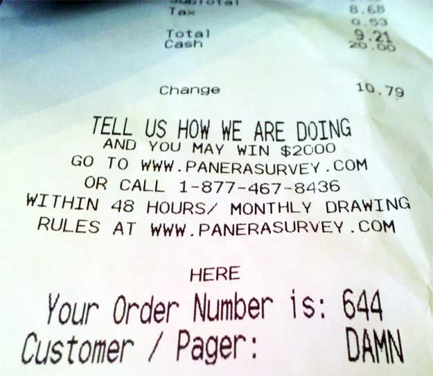 Customer "Damn," Your Order Is Ready