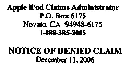 Help! Apple Denied My Class-Actioned iPod Battery Claim!