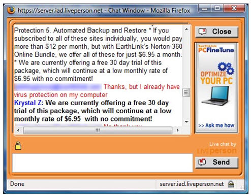 Earthlink Tries To Sell You Anti-Virus Protection When You Contact Them To Cancel Your Anti-Virus Protection