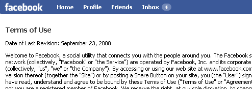 Facebook Reverts Back To Old Terms Of Service