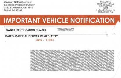 Fake Vehicle Warranty Renewal Card Confuses Consumers