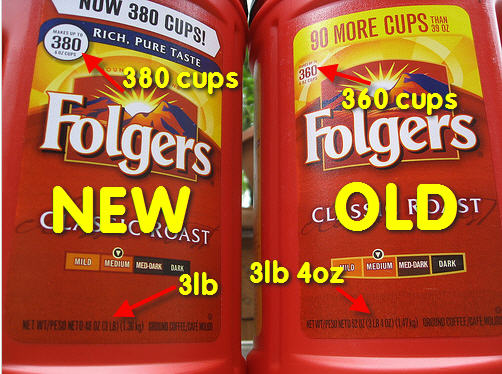 Grocery Shrink Ray Hits Folgers, Makes More Cups From Less Coffee?