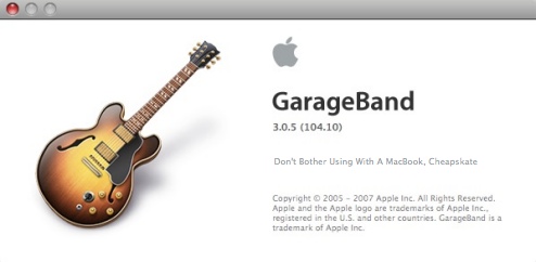 Apple: MacBooks Can't Handle GarageBand