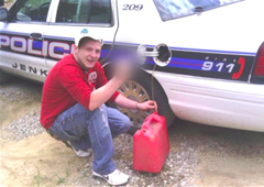Posting A Photo Of That Time You Stole Gas From A Cop Car Is A Bad Idea