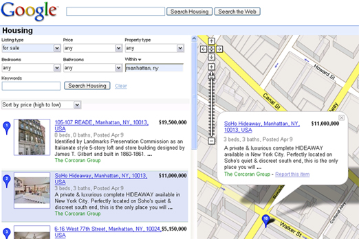 Google Housing Lets You Search Real Estate And Rental Listings