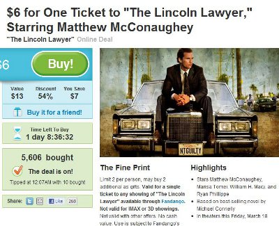 Groupon Gets Into The Movie Ticket Business
