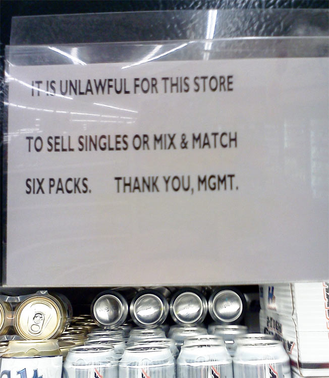These Kroger "Build Your Own Sixpack" Signs Are In Conflict