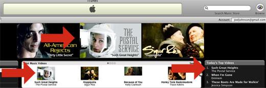 The Postal Service #1 on iTunes Music Store