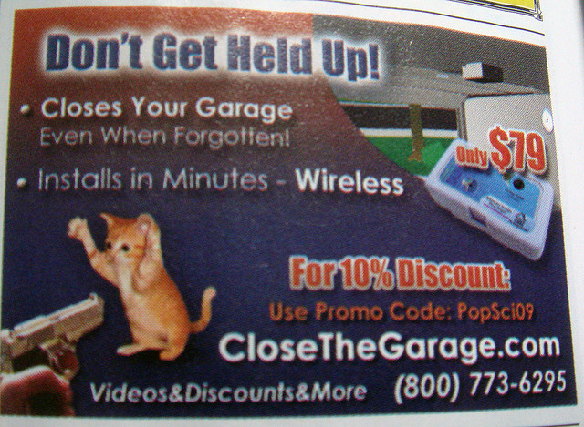 Auto Garage Door Closer Protects Your Cat From Armed Robbery