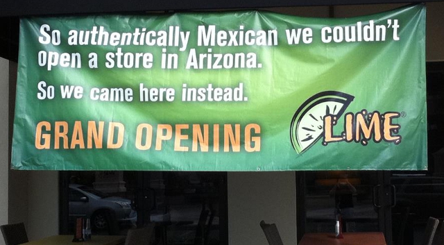 Lime Mexican Grill Turns Arizona Immigration Controversy Into Marketing