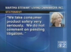 Martha Stewart Takes Lead Poisoning Seriously