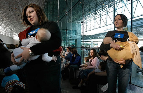 Breastfeeding Protesters Target Airlines