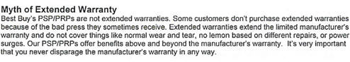 LEAKS: Best Buy Internal Doc Says Their "Extended Warranties" Are A "Myth"