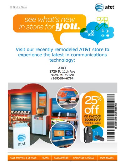 AT&T Really Wants Everyone To Know About Their Remodeled Store In Niles, Michigan
