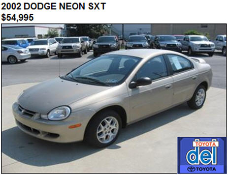 Behold The $54,995 2002 Dodge Neon
