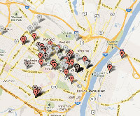 Padmapper listings on a Google Map