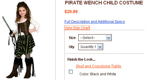 Dress Your Daughter As Pirate Wench For Halloween