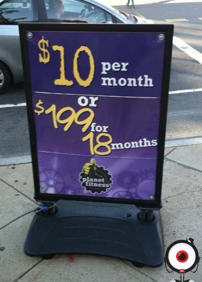 Planet Fitness has a policy that relegates cellphone use to the gym lobby.