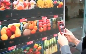 Buy Groceries From Giant QR Code Wall In Subway Station