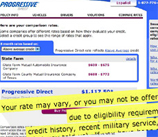 Progressive Responds To Question About Using Recent Military Service To Determine Rates And Eligibility